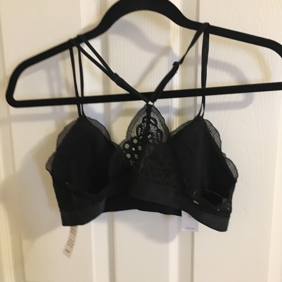 Aerie Black Mesh Lace Bralette - Picture 2 of 4